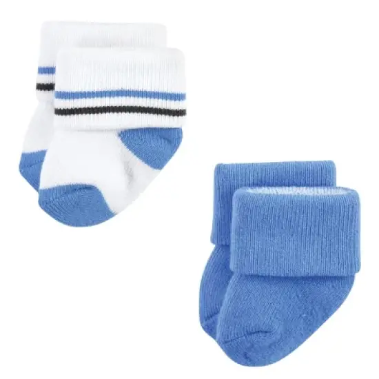 Hudson Baby Infant Boy Cotton Rich Newborn and Terry Socks, Nautical 12-Pack image {6}