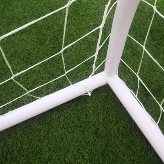 NAYSAYE Sports Nets and Rebounders PVC Tube Plastic Soccer Goal for Training and Entertainment, White image {4}