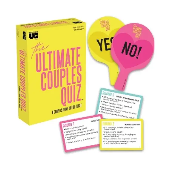 The Ultimate Couples Quiz: Social Skills Board Game by University Games, 4-8 Players, Party Cards Included image {3}