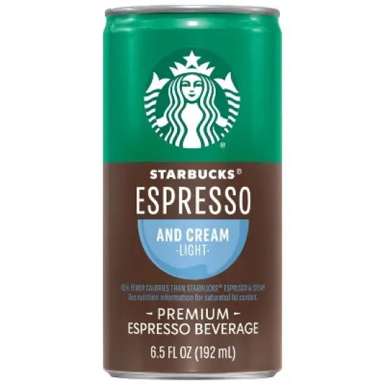 Starbucks Doubleshot Espresso Light Premium Coffee Drink - 4pk/6.5 fl oz Cans image {1}