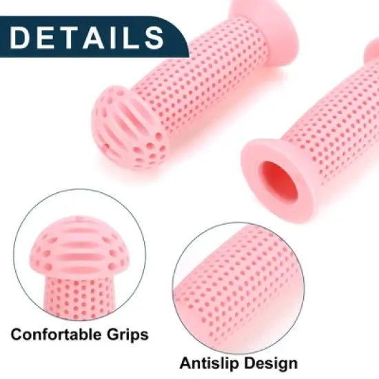 Unique Bargains Child Bike Handlebar Grips Covers 3.94" Pink 1 Pair image {3}