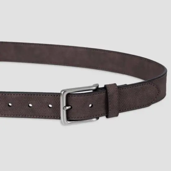 Men's 35mm Textured Strap Belt - Goodfellow & Co&trade; Brown image {2}