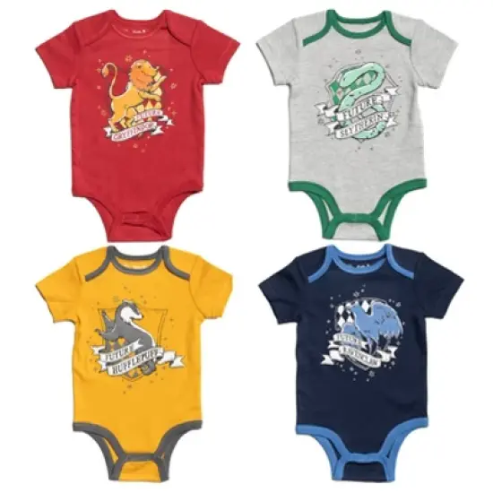 Harry Potter Baby 4 Pack Bodysuits Newborn to Infant image {11}