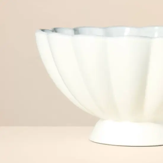 Scalloped Edge Stoneware Serving Bowl Cream - Hearth & Hand&trade; with Magnolia image {2}