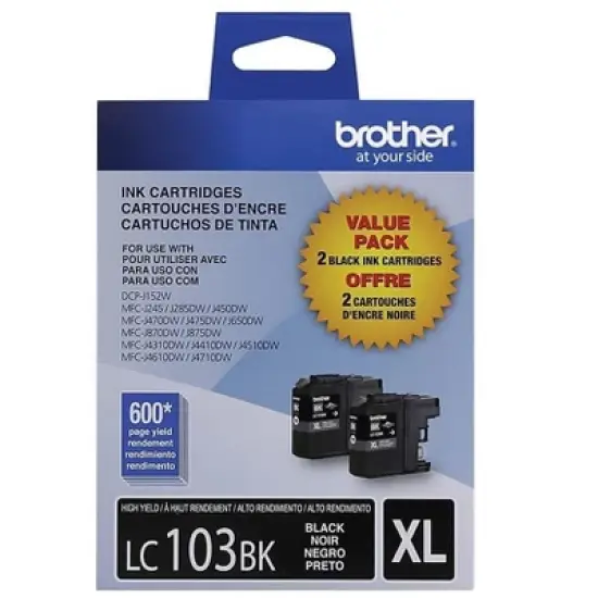 Brother LC1032PKS Innobella High-Yield Ink Black 2/PK image {3}