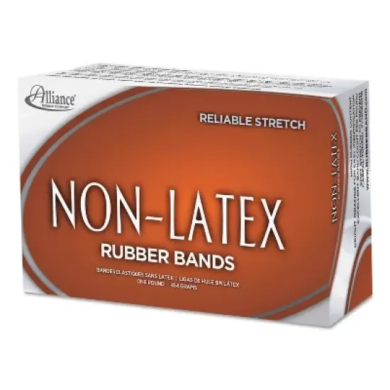 Alliance Non-Latex Rubber Bands Sz. 19 Orange 3-1/2 x 1/16 1750 Bands/1lb Box 37196 image {4}