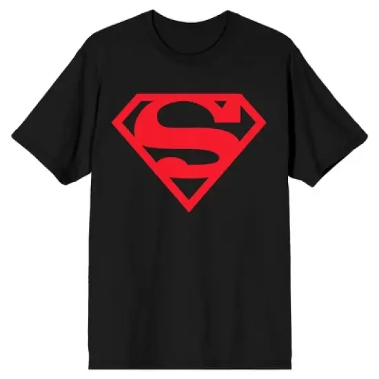 Superman Superboy Logo Men's Black Big & Tall T-shirt image {6}