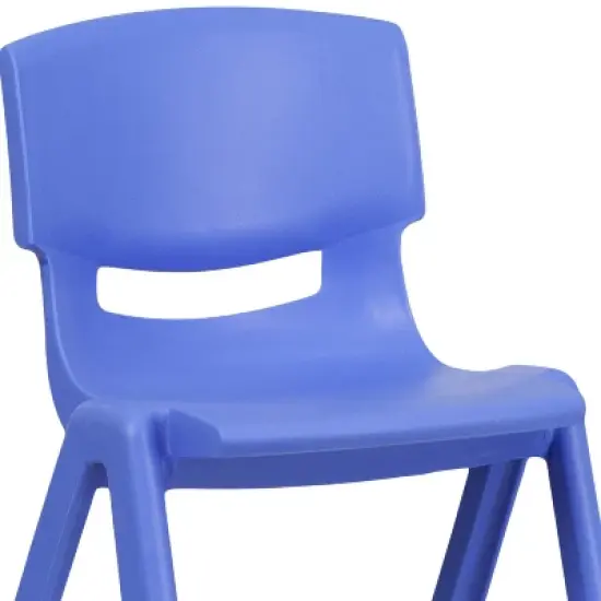 Emma and Oliver 4 Pack Plastic Stackable K-2 School Chair with 13.25"H Seat image {4}