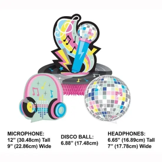 Creative Converting Birthday Beats Disco Party Tableware and Decor Set 27ct image {5}