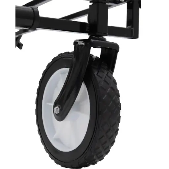 DOMETOUR Collapsible Foldable Wagon Cart with Straps, All-Terrain Wheels, 360lbs Capacity for Camping, Shopping, Sports, Gardening, Fishing, Black image {8}