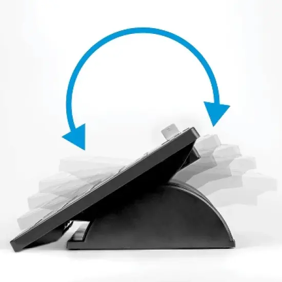 Fellowes Adjustable Locking Footrest w/Microban 17 1/2 x 13 1/8 x 5 5/8 Black/Silver 8035001 image {3}