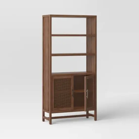 70.5" Warwick Storage Bookcase Brown - Threshold&trade; image {2}