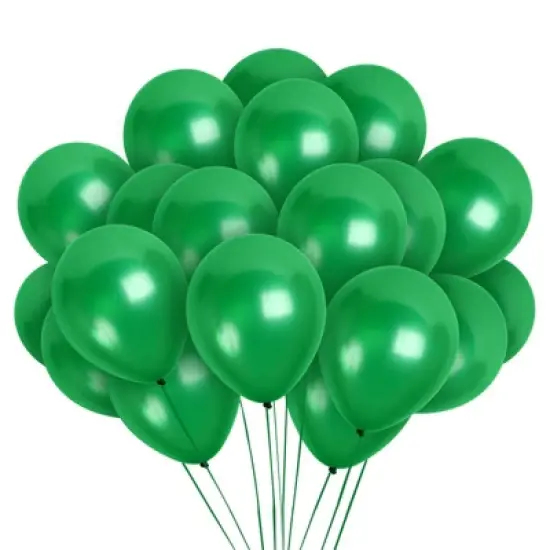Treasures Gifted Pearlescent Emerald Green Balloons - 12 Inch Latex Balloons - 36 Pack image {1}