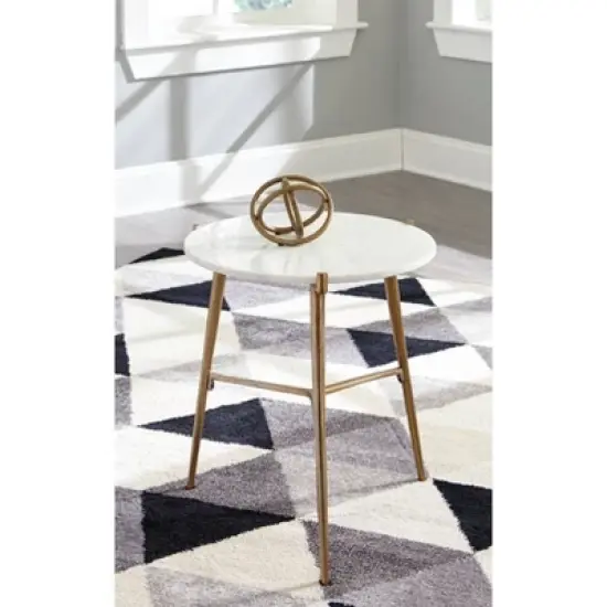 Chadton Side Table White/Gold Finish - Signature Design by Ashley image {7}