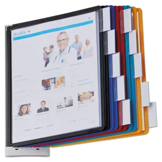 Durable Sherpa Wall-Mount Reference System 10 Panels 10 x 4 x 13 1/2 554100 image {5}