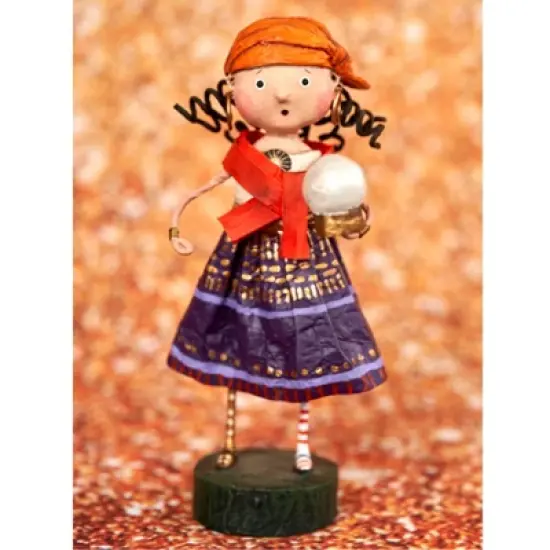 Lori Mitchell 6.25 In Gypsy Rose Halloween Figurine , Lightweight Halloween Decor Fortune Teller Halloween (1PC) image {2}