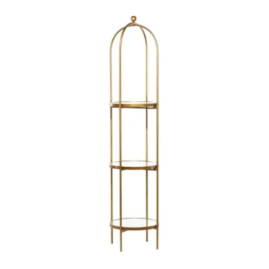 Glam Metal Shelving Gold - Olivia & May image {4}