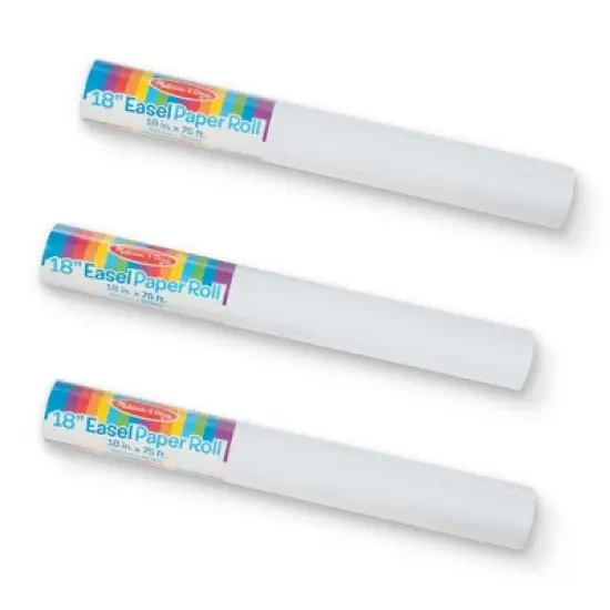 Melissa & Doug Deluxe Easel Paper Roll Replacement (18" x 75') 3pk image {2}