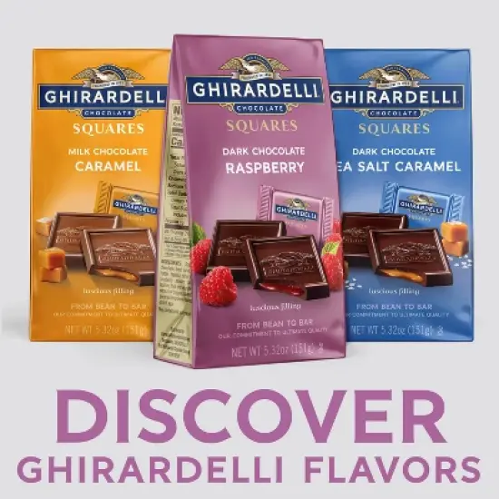 Ghirardelli Dark Chocolate Candy SQUARES with Raspberry Filling - 5.32oz image {2}
