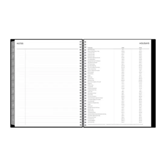 Blue Sky 8.5"x11" 2025-2026 Weekly/Monthly Wirebound Planner Black image {7}