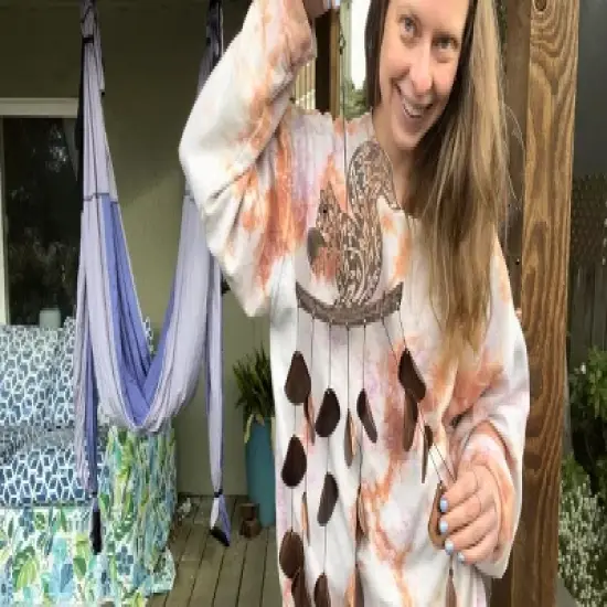 Dawhud Direct 20" H Shimmering Squirrel Wind Chimes image {1}