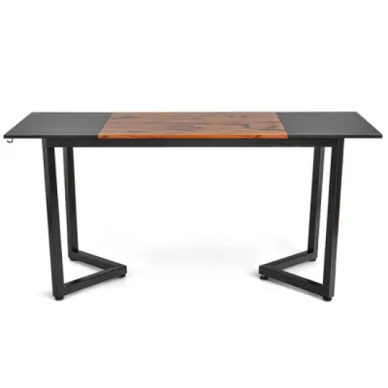 Costway 63'' Large Computer Desk Study Workstation Conference Table Home Office image {8}
