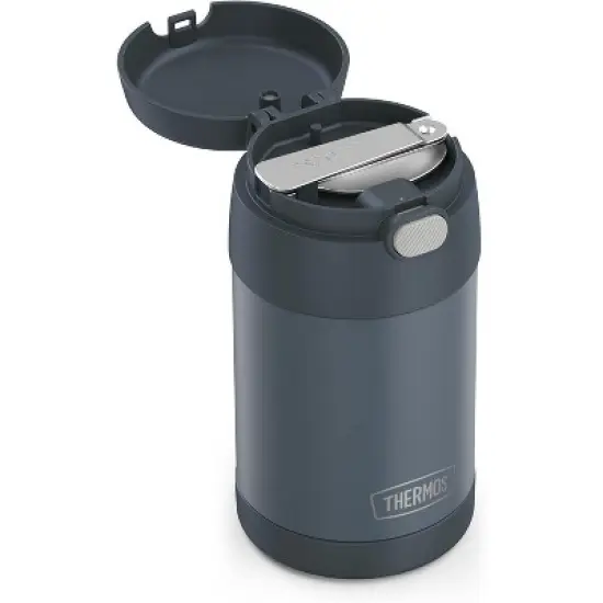 THERMOS FUNTAINER 16 Ounce Stainless Steel Vacuum Insulated Food Jar with Folding Spoon, Slate Stone image {2}