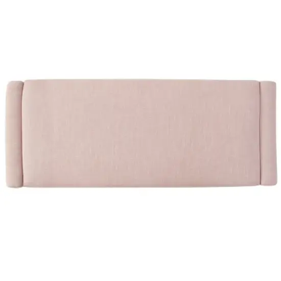 Kaia 47" Contemporary Farmhouse Linen Fabric Waterfall Upholstered Bench-The Pop Maison image {4}