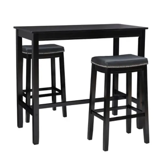 3pc Claridge Bar Height Dining Set - Linon image {17}