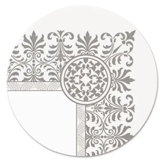 Southworth Premium Certificates White Fleur Silver Foil Border 66 lb 8.5 x 11 15/Pack CTP1W image {1}