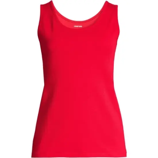 Lands' End Women's Tall Cotton Tank Top image {20}