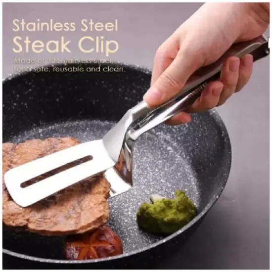 Kitcheniva Stainless Steel Durable Steak Clamp image {1}