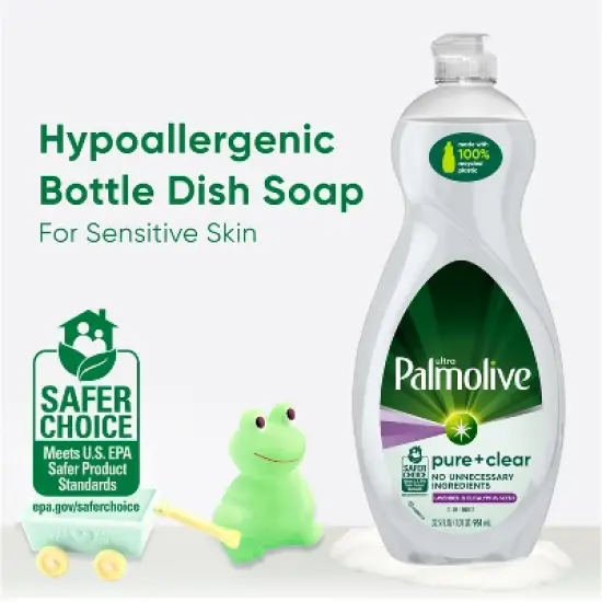 Palmolive Ultra Pure + Clear Liquid Dish Soap - Lavender and Eucalyptus - 32.5 fl oz image {2}