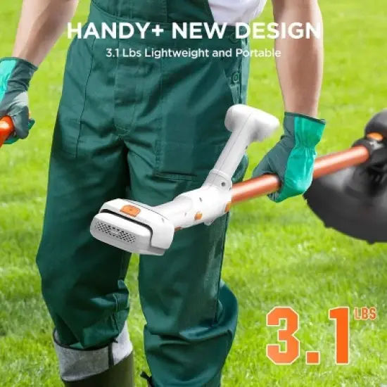 Litheli 10" 20V Cordless 2.0Ah Battery Powered String Trimmer image {4}