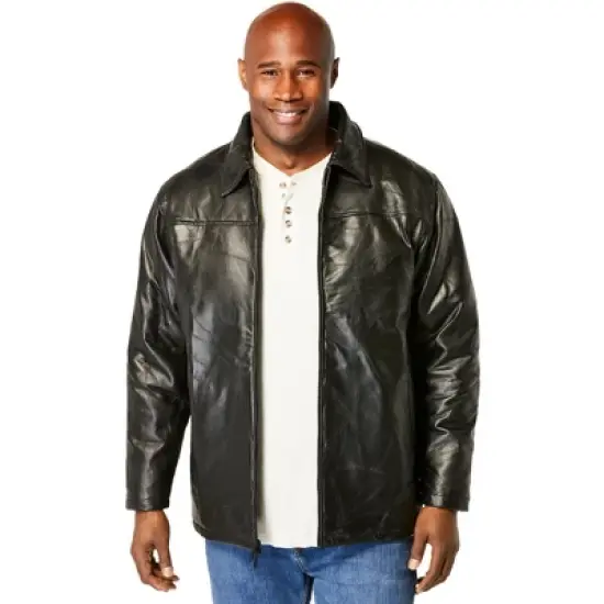 KingSize Men's Big & Tall Embossed leather jacket image {1}