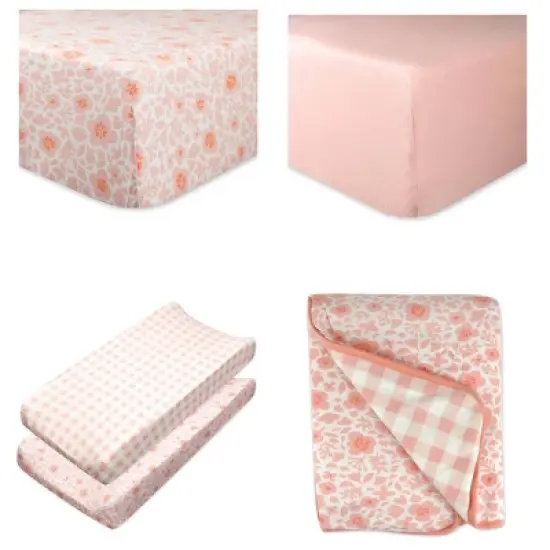 Honest Baby Organic Cotton Bedding Set - Papercut Floral - 5pc image {2}