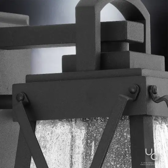 Urban Ambiance Luxury English Country Outdoor Wall Light,  11-1/2"H x 6"W,  Midnight Black Finish, UHP1051 image {4}