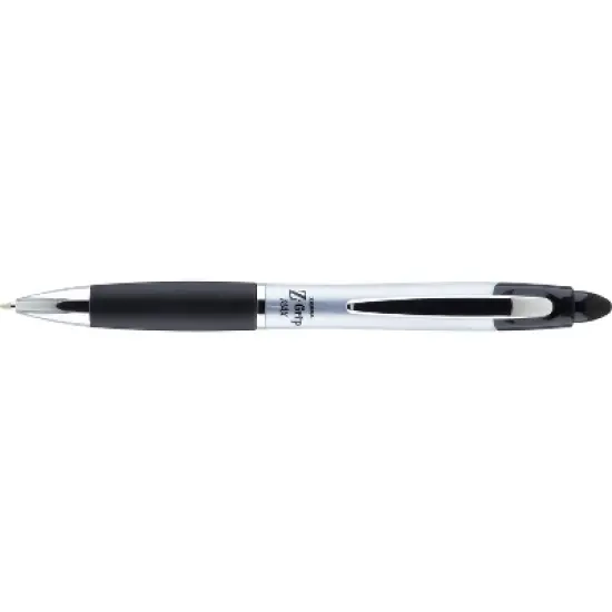 Zebra Z-Grip MAX Ballpoint Retractable Pen Black Ink Medium Dozen 22410 image {1}