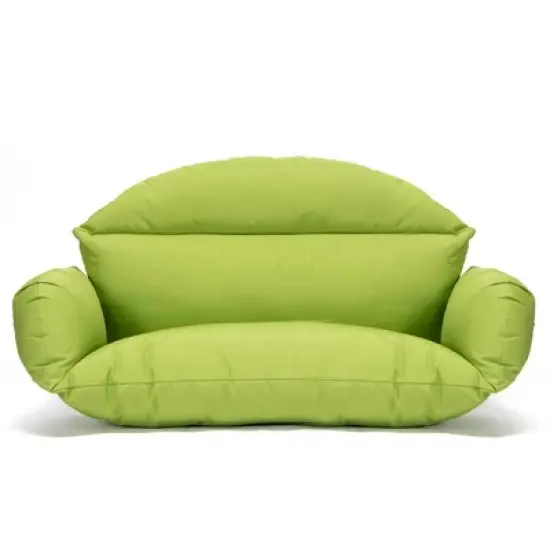 LeisureMod 2 Person Hanging Swing Chair Cushion Modern Soft Breathable Cotton Removable Zipper Cover, Machine Washable Cushions image {13}