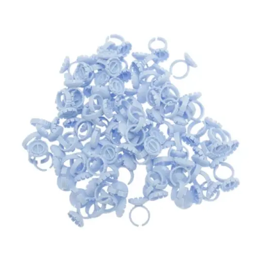 Unique Bargains Convenient Round Glue Rings 100 Pcs image {7}