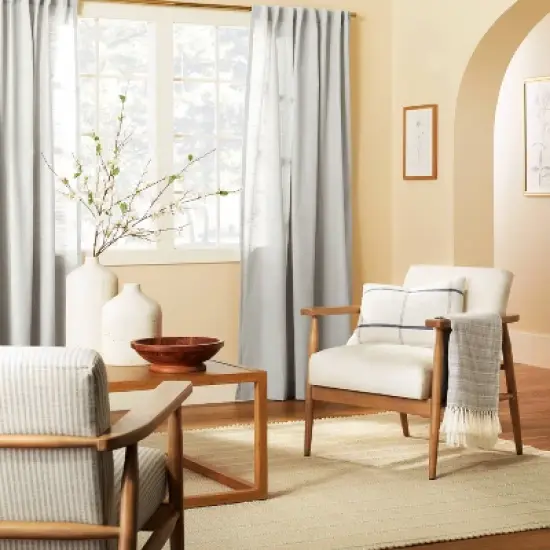 Allover Texture Curtain Panel - Hearth & Hand&trade; with Magnolia image {2}