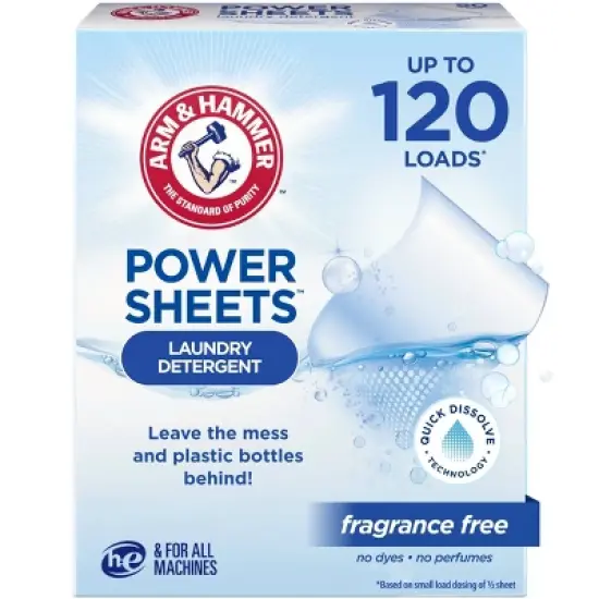 Arm & Hammer Laundry Detergent Sheets - Fragrance Free - 60ct image {10}