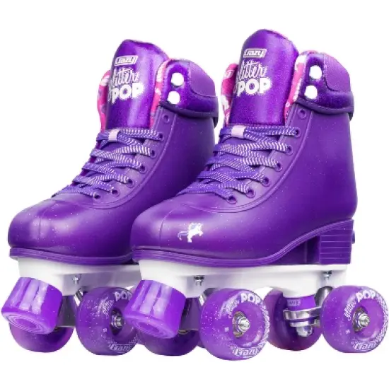 Crazy Skates Adjustable Roller Skates For Girls - Glitter Pop Collection - Size Adjustable To Fit Four Sizes image {3}