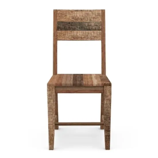 2pk Hoverton Open Back Mango Wood Dining Chairs Warm Natural Tone - Furniture Of America image {2}