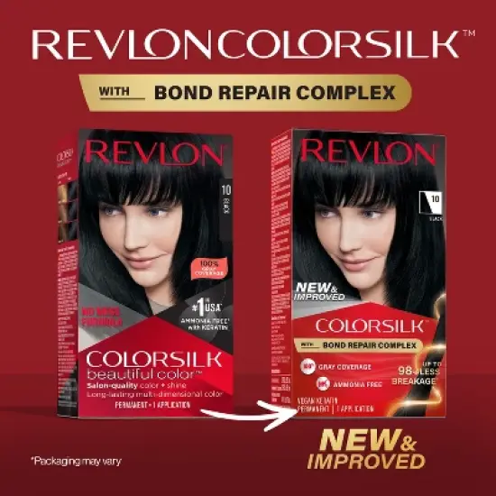 Revlon ColorSilk Permanent Hair Color with Bond Repair Complex - Black image {2}