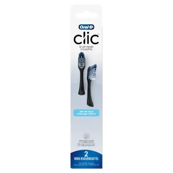 Oral-B Clic Toothbrush Ultimate Clean Replacement Brush Heads - Black - 2ct image {6}