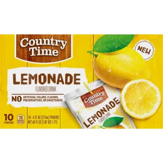 Country Time Lemonade Juice Boxes - 10pk/6 fl oz Pouches image {4}