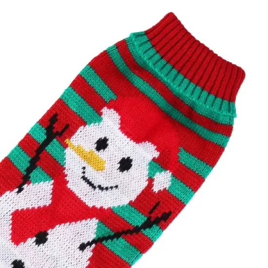 iMountek Pet Christmas Turtleneck Sweater for Small Medium Kitten Puppy Cats Dogs Snowman image {9}