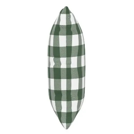 Classic Gingham Outdoor Throw Pillow Evergreen - Skyline Furniture image {1}