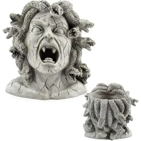 Darware Resin Medusa Head Planter, Garden Decor Statue Flower Pot image {9}